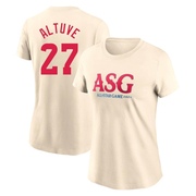 Women's Houston Astros Jose Altuve ＃27 Game 2024 All-Star Collection Legend T-Shirt - Cream