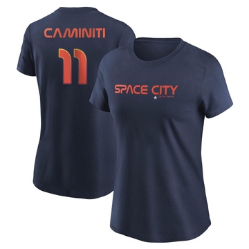 Women's Houston Astros Ken Caminiti ＃11 2022 City Connect Name & Number T-Shirt - Navy