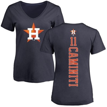 Women's Houston Astros Ken Caminiti ＃11 Backer Slim Fit T-Shirt - Navy