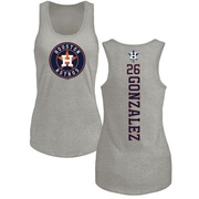 Women's Houston Astros Luis Gonzalez ＃26 Backer Tank Top Ash