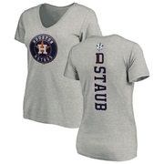 Women's Houston Astros Rusty Staub ＃10 Backer Slim Fit T-Shirt Ash