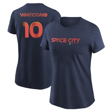 Women's Houston Astros Shay Whitcomb ＃10 2022 City Connect Name & Number T-Shirt - Navy