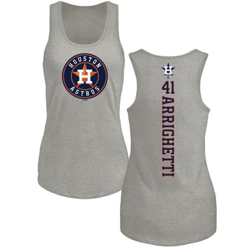 Women's Houston Astros Spencer Arrighetti ＃41 Backer Tank Top Ash