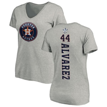 Women's Houston Astros Yordan Alvarez ＃44 Backer Slim Fit T-Shirt Ash