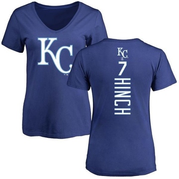 Women's Kansas City Royals A.j. Hinch ＃7 Backer Slim Fit T-Shirt - Royal