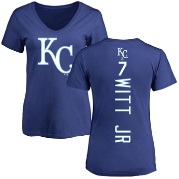 Women's Kansas City Royals Bobby Witt Jr. ＃7 Backer Slim Fit T-Shirt - Royal