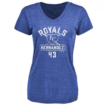 Women's Kansas City Royals Carlos Hernandez ＃43 Base Runner T-Shirt - Royal