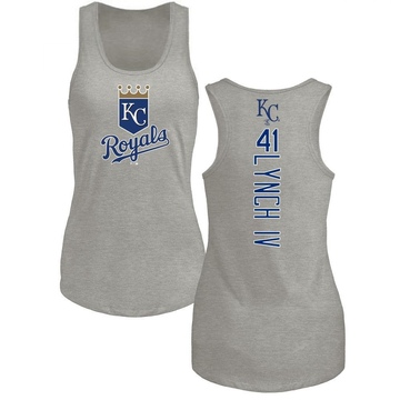 Women's Kansas City Royals Daniel Lynch IV ＃41 Backer Tank Top Ash