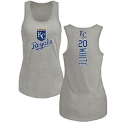 Women's Kansas City Royals Frank White ＃20 Backer Tank Top Ash