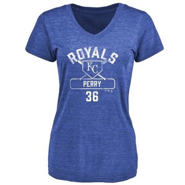 Women's Kansas City Royals Gaylord Perry ＃36 Base Runner T-Shirt - Royal