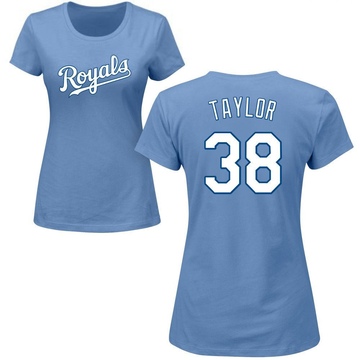 Women's Kansas City Royals Josh Taylor ＃38 Roster Name & Number T-Shirt - Light Blue