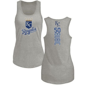 Women's Kansas City Royals Kris Bubic ＃50 Backer Tank Top Ash