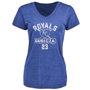 Women's Kansas City Royals Mark Gubicza ＃23 Base Runner T-Shirt - Royal