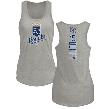 Women's Kansas City Royals Matt Duffy ＃15 Backer Tank Top Ash