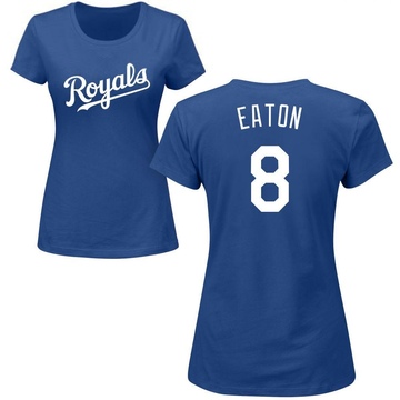 Women's Kansas City Royals Nathan Eaton ＃8 Roster Name & Number T-Shirt - Royal