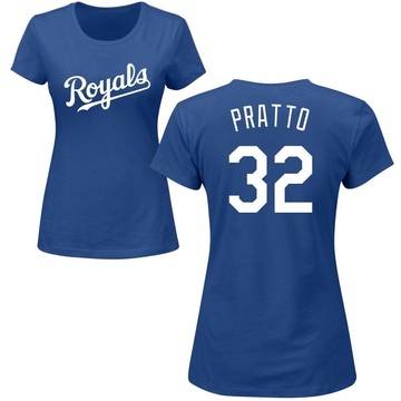 Women's Kansas City Royals Nick Pratto ＃32 Roster Name & Number T-Shirt - Royal