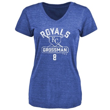 Women's Kansas City Royals Robbie Grossman ＃8 Base Runner T-Shirt - Royal