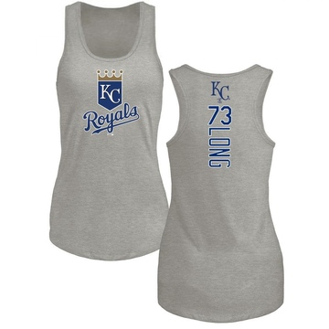 Women's Kansas City Royals Sam Long ＃73 Backer Tank Top Ash