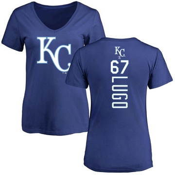 Women's Kansas City Royals Seth Lugo ＃67 Backer Slim Fit T-Shirt - Royal