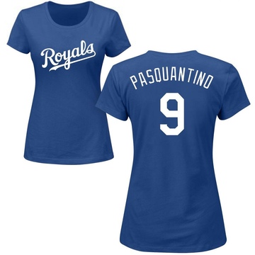 Women's Kansas City Royals Vinnie Pasquantino ＃9 Roster Name & Number T-Shirt - Royal
