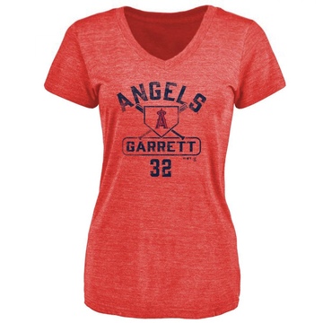 Women's Los Angeles Angels Amir Garrett ＃32 Base Runner T-Shirt - Red