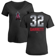 Women's Los Angeles Angels Amir Garrett ＃32 Midnight Mascot V-Neck T-Shirt - Black