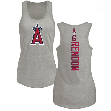 Women's Los Angeles Angels Anthony Rendon ＃6 Backer Tank Top Ash