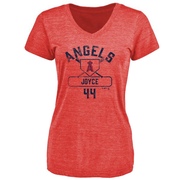 Women's Los Angeles Angels Ben Joyce ＃44 Base Runner T-Shirt - Red