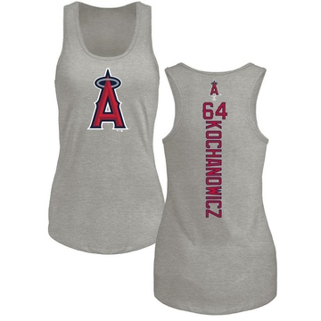 Women's Los Angeles Angels Jack Kochanowicz ＃64 Backer Tank Top Ash