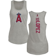 Women's Los Angeles Angels Jack Lopez ＃10 Backer Tank Top Ash