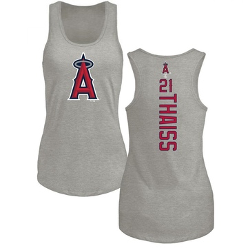 Women's Los Angeles Angels Matt Thaiss ＃21 Backer Tank Top Ash