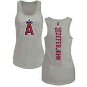 Women's Los Angeles Angels Ryan Zeferjahn ＃56 Backer Tank Top Ash