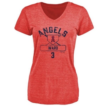 Women's Los Angeles Angels Taylor Ward ＃3 Base Runner T-Shirt - Red