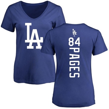 Women's Los Angeles Dodgers Andy Pages ＃84 Backer Slim Fit T-Shirt - Royal