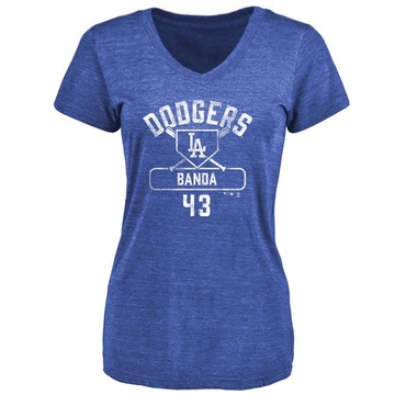 Women's Los Angeles Dodgers Anthony Banda ＃43 Base Runner T-Shirt - Royal