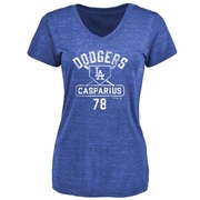 Women's Los Angeles Dodgers Ben Casparius ＃78 Base Runner T-Shirt - Royal