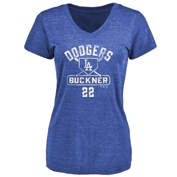 Women's Los Angeles Dodgers Bill Buckner ＃22 Base Runner T-Shirt - Royal