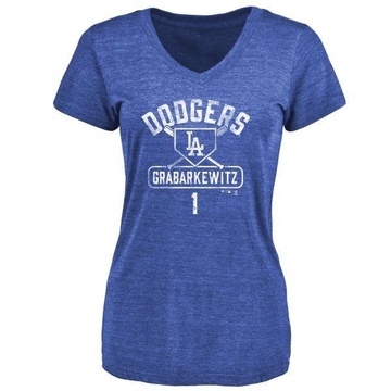 Women's Los Angeles Dodgers Billy Grabarkewitz ＃1 Base Runner T-Shirt - Royal