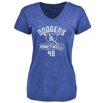 Women's Los Angeles Dodgers Brent Honeywell ＃40 Base Runner T-Shirt - Royal