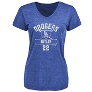 Women's Los Angeles Dodgers Brett Butler ＃22 Base Runner T-Shirt - Royal