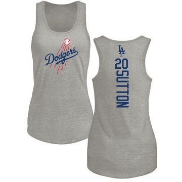 Women's Los Angeles Dodgers Don Sutton ＃20 Backer Tank Top Ash