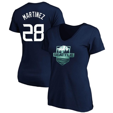 Women's Los Angeles Dodgers J.D. Martinez ＃28 Game 2023 All-Star Outdoors Local Legend Name & Number T-Shirt - Navy