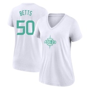 Women's Los Angeles Dodgers Mookie Betts ＃50 Game 2023 All-Star Name & Number T-Shirt - White