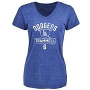 Women's Los Angeles Dodgers Taylor Trammell ＃6 Base Runner T-Shirt - Royal