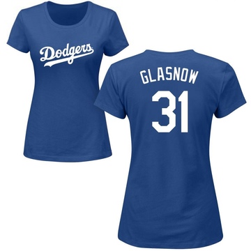 Women's Los Angeles Dodgers Tyler Glasnow ＃31 Roster Name & Number T-Shirt - Royal