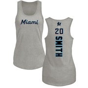 Women's Miami Marlins Burch Smith ＃20 Backer Tank Top Ash