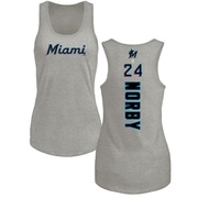 Women's Miami Marlins Connor Norby ＃24 Backer Tank Top Ash