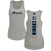 Women's Miami Marlins Declan Cronin ＃51 Backer Tank Top Ash