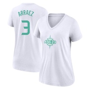 Women's Miami Marlins Luis Arraez ＃3 Game 2023 All-Star Name & Number T-Shirt - White