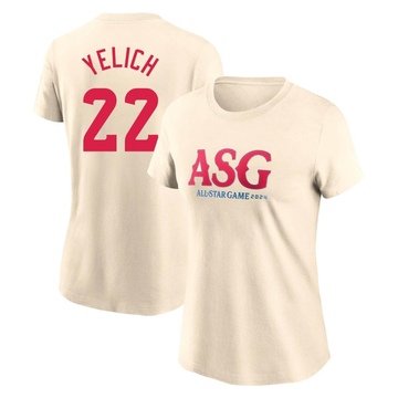 Women's Milwaukee Brewers Christian Yelich ＃22 Game 2024 All-Star Collection Legend T-Shirt - Cream